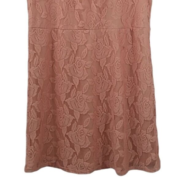 Maurices Women's Peach Lace Sleeveless Scoop Neck Empire Waist Dress XL - Picture 4 of 10